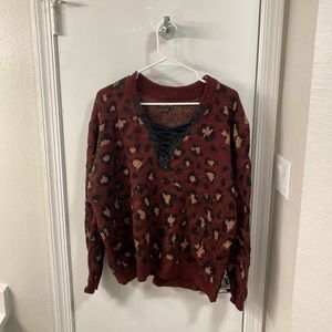 Cheetah print sweater